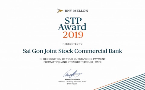 SCB vinh dự nhận giải thưởng STB Award của Bank of New York Mellon